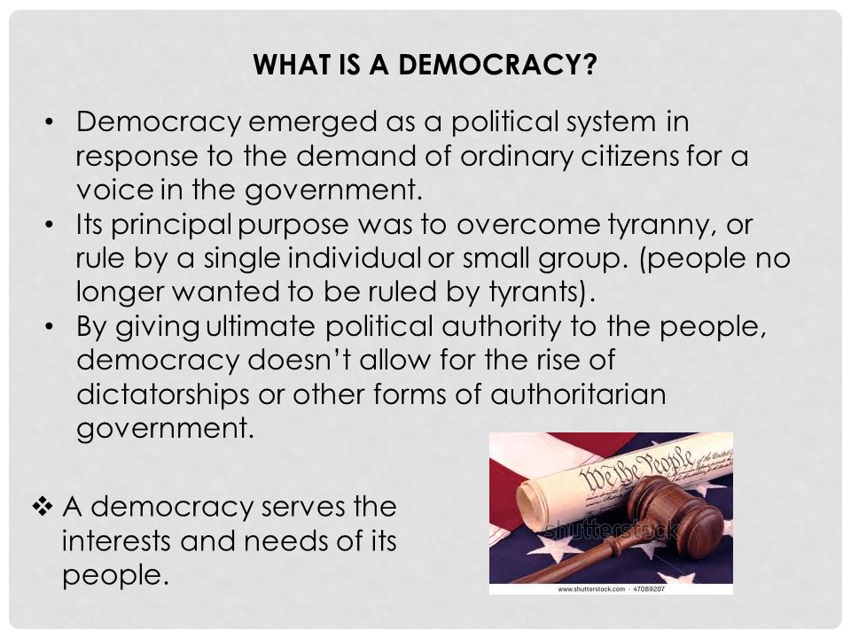 What is democracy outlet